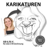 Karikatur zeichnen lassen. Karikatur günstig in Schwarz-Weiß